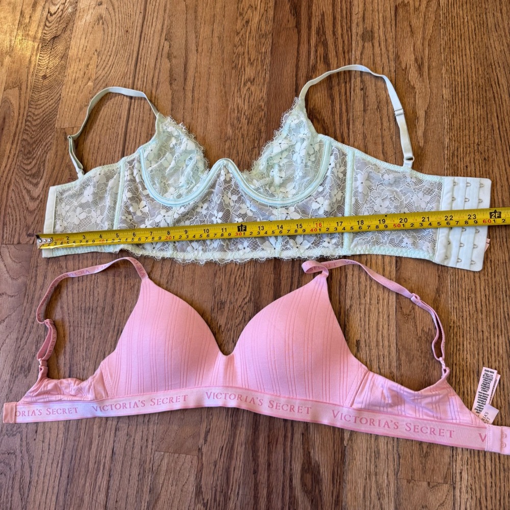 Victorias Secret Bra Bundle 32B Dream Angels Lace Longline & Pink Wireless Bra - Picture 8 of 8